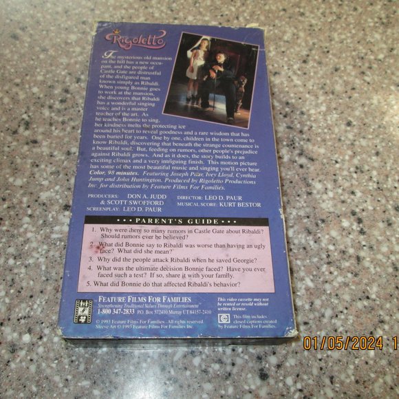 VHS TAPE RIGOLETTO - Picture 2 of 2